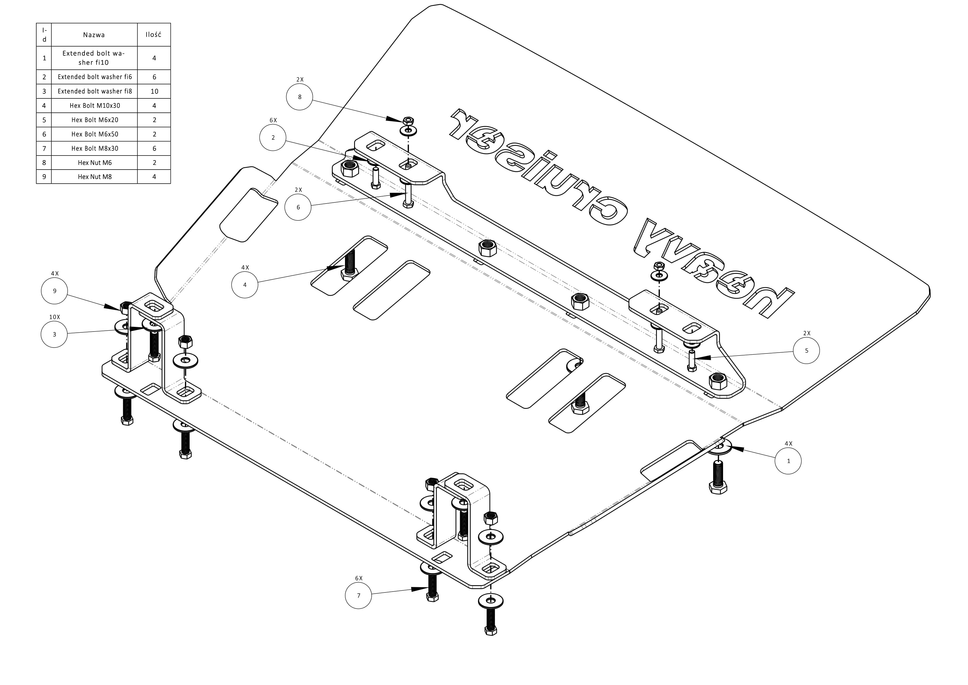 Osłona chłodnic , zderzaka i silnika Toyota Tundra 2007-2014 aluminiowa