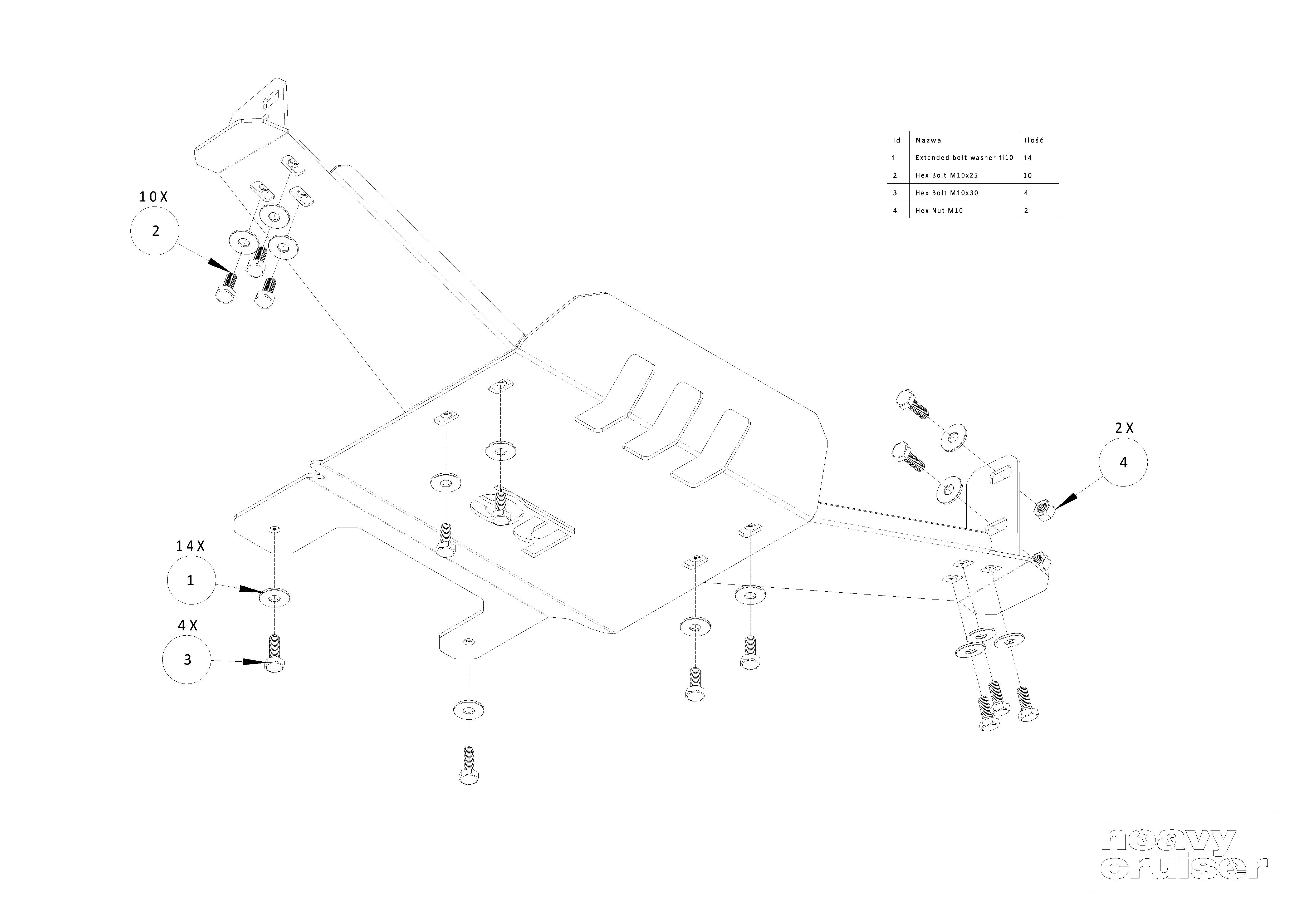 Osłona reduktora OFFROAD Toyota Tacoma 2016-2021 aluminiowa