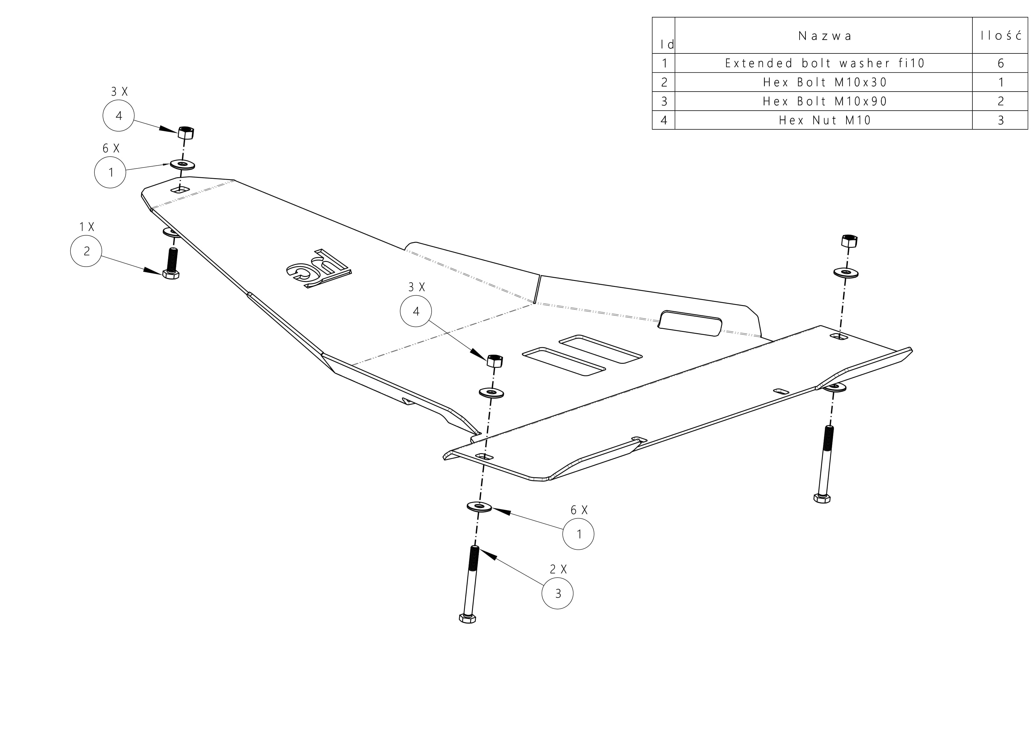 Osłona reduktora Toyota Tundra 2014-2020 aluminiowa