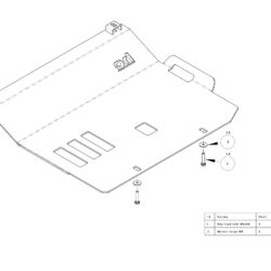 Osłona silnika i przedniego mostu Mitsubishi Pajero 4 / Montero 4 2006-2014 aluminiowa