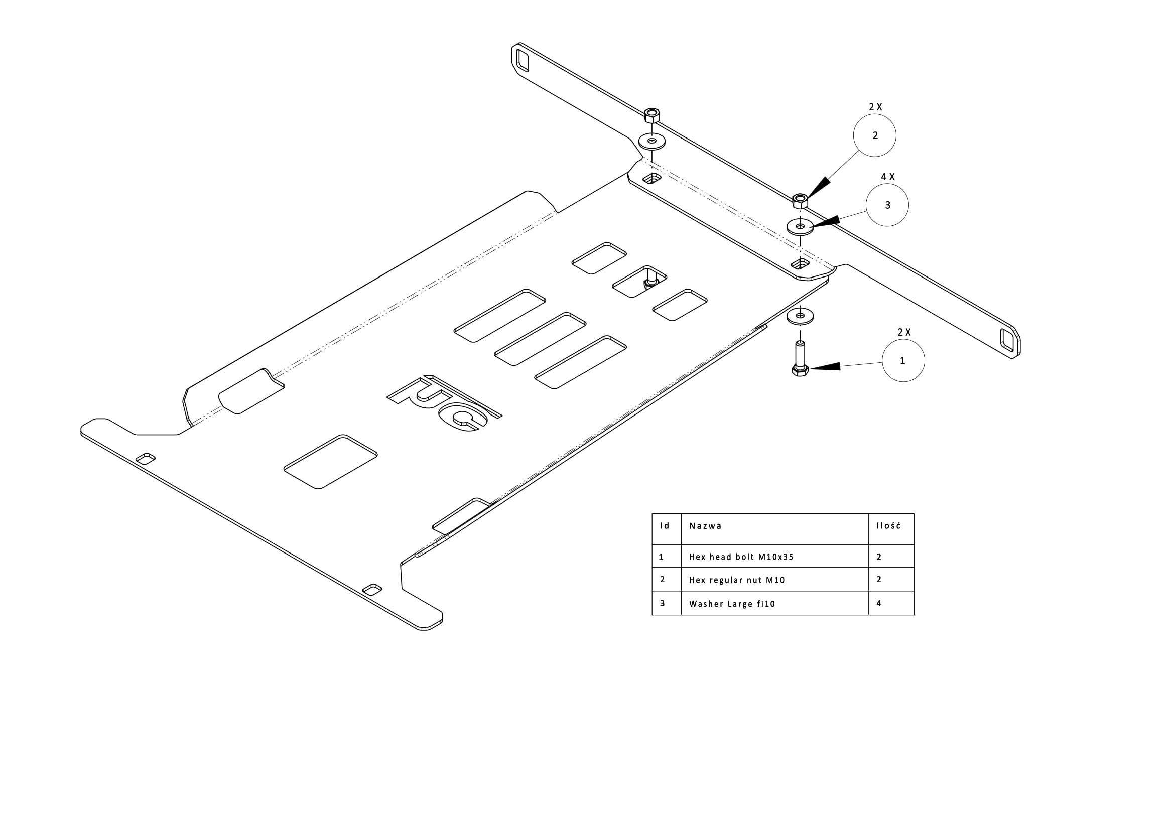 Osłona skrzyni biegów Ford F150 F-150 2009-2014 aluminiowa