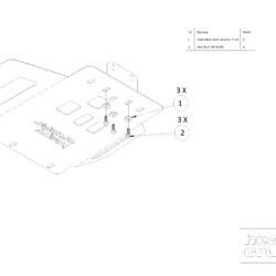 Osłona skrzyni biegów i katalizatorów OFFROAD Toyota Tacoma 2016-2021 czerwona