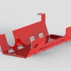 Osłona tylnego tłumika Jeep Wrangler Unlimited JK 2007-2018 czerwona