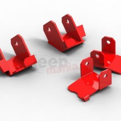 Osłony mocowań dolnych wahaczy, zestaw przód i tył, czerwone : Jeep Wrangler JK 2007-2017