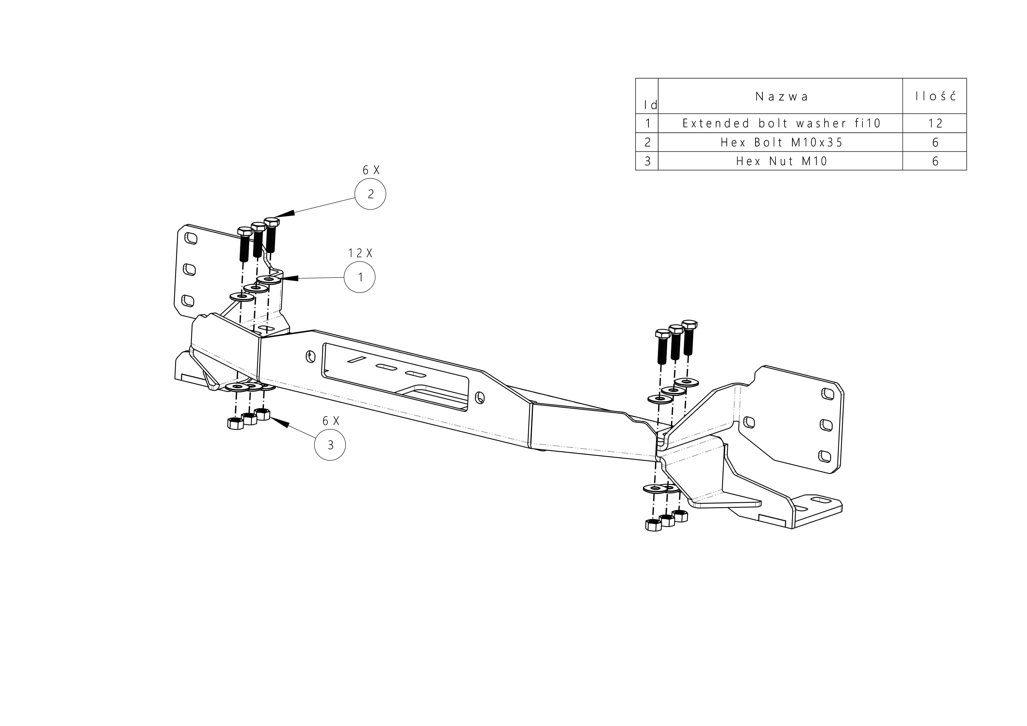 Toyota Tundra 2007-2014 płyta montażowa wyciągarki